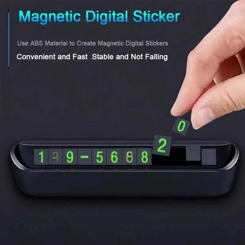 Temporary stop plates for mobile cars Small interior accessories with  printing